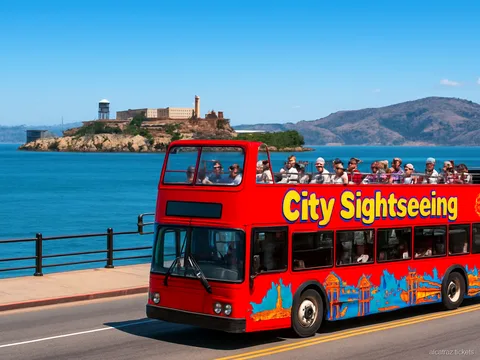 Hop-On Hop-Off-Bus inklusive bei Alcatraz Bus Tour Tickets in San Francisco